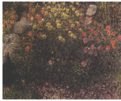 Dahliasn arasındaki kadınlar by Claude Monet
